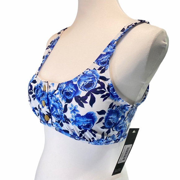 Nicole Miller NWT Over The Shoulder Bikini Top L - Picture 6 of 14